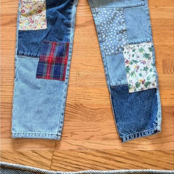 Moda International Floral Patchwork Boyfriend Jeans - Picture 2 of 5